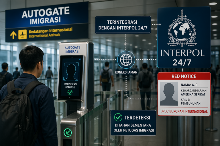 Ilustrasi Autogate Mendeteksi Buronan Interpol