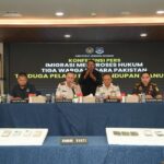 Direktur Jenderal Imigrasi Saat Konferensi Pers Terduga Pelaku TPPO WN Pakistan